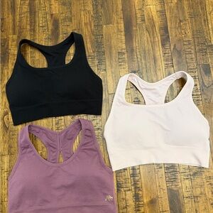 Aeropostale Black, Members Mark White and Light Pink Sports Bras *sold together*